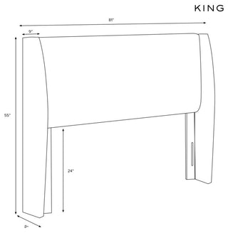King Wingback Headboard, Fritz Indigo