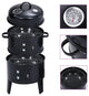 vidaXL 3-in-1 Charcoal Smoker BBQ Grill 15.7"x31.4