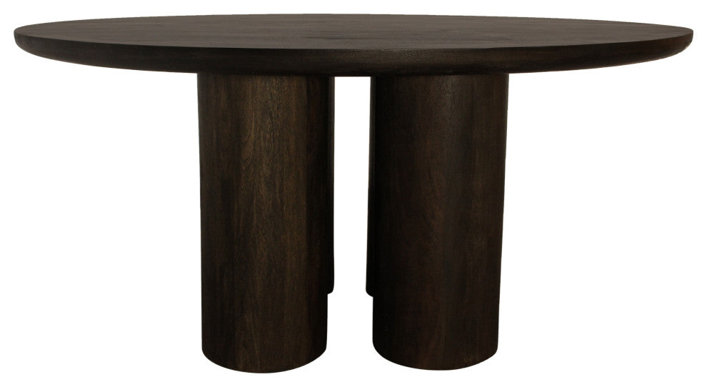 Sullivan 63" Dining Table With 6 Cleo Chairs, Teal Velvet Fabric