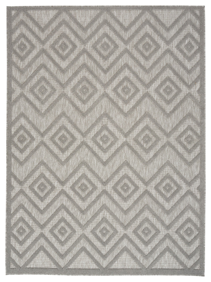 Nourison Versatile 4' x 6' Silver Grey Modern Area Rug