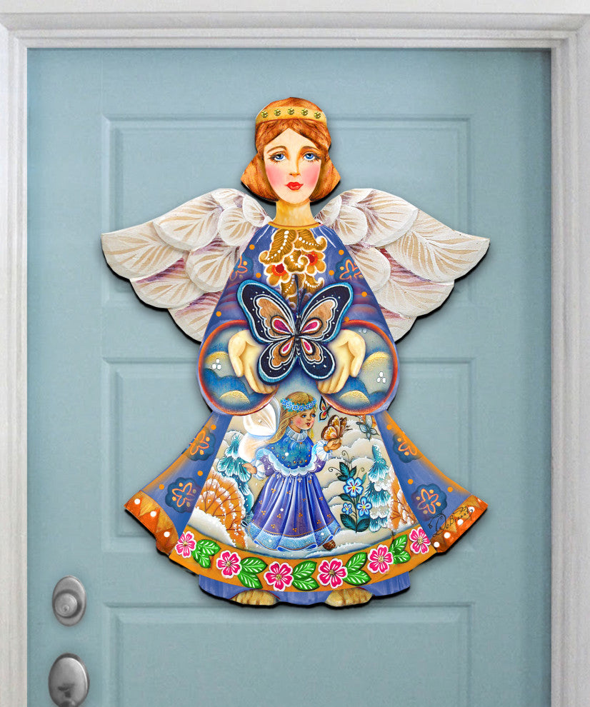 Butterfly Spring Angel Door Hanger