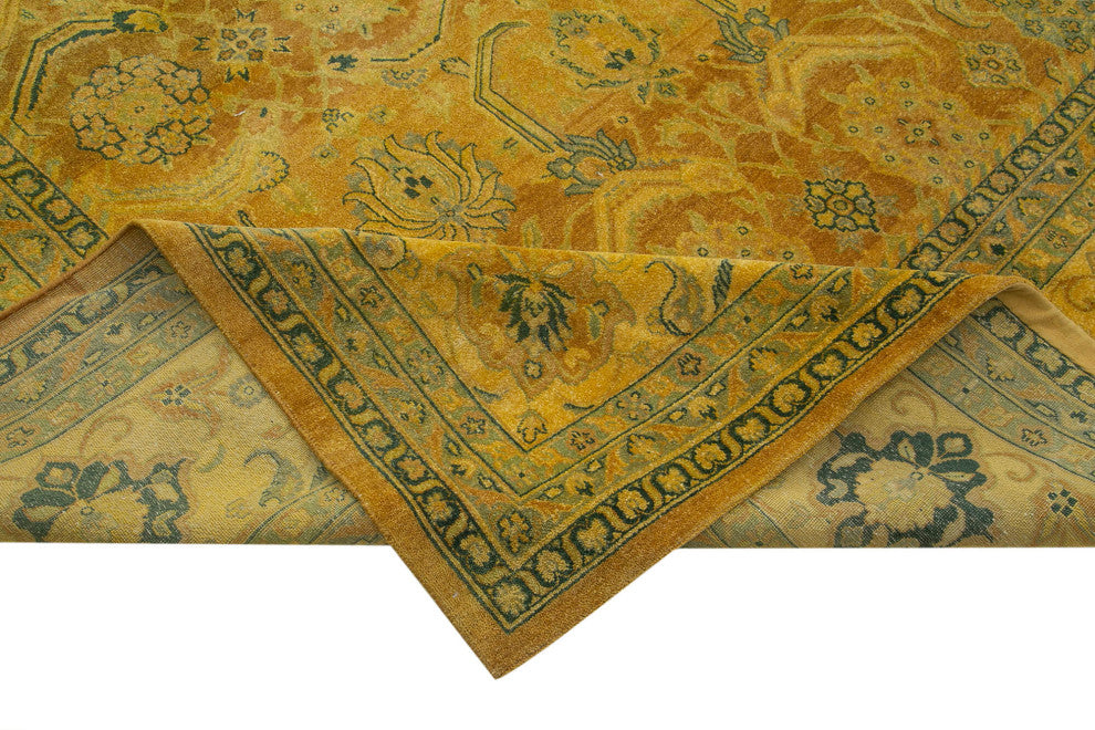Rug N Carpet - Handmade Oriental 13' 10" x 19' 9" Large Oushak Area Rug