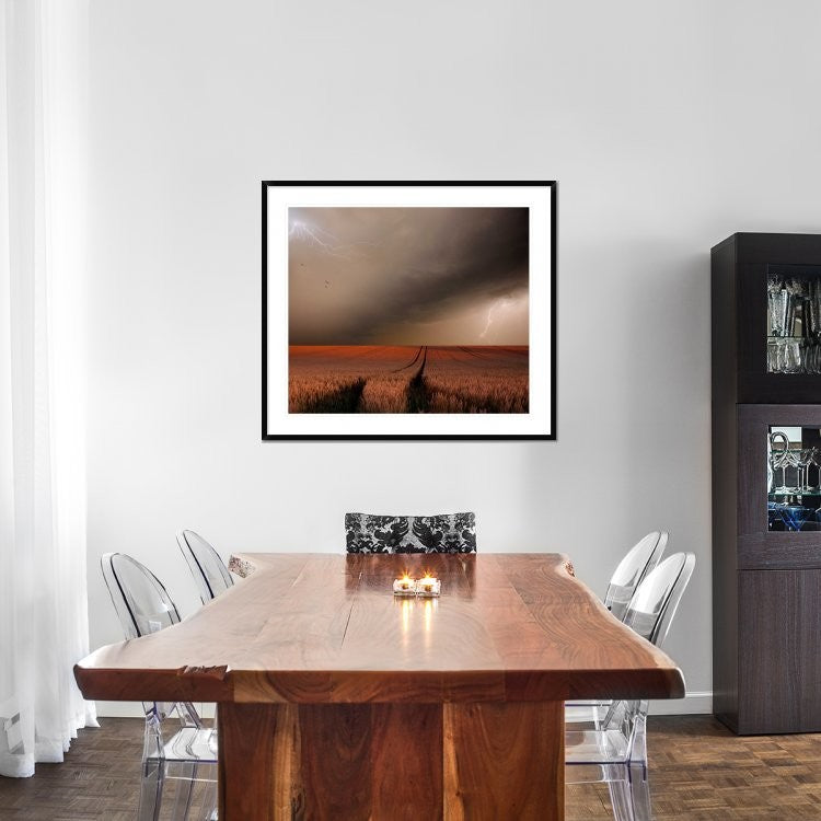 "In The Vastness Of Strohgaeu" Framed Digital Print by Franz Schumacher, 44x38"