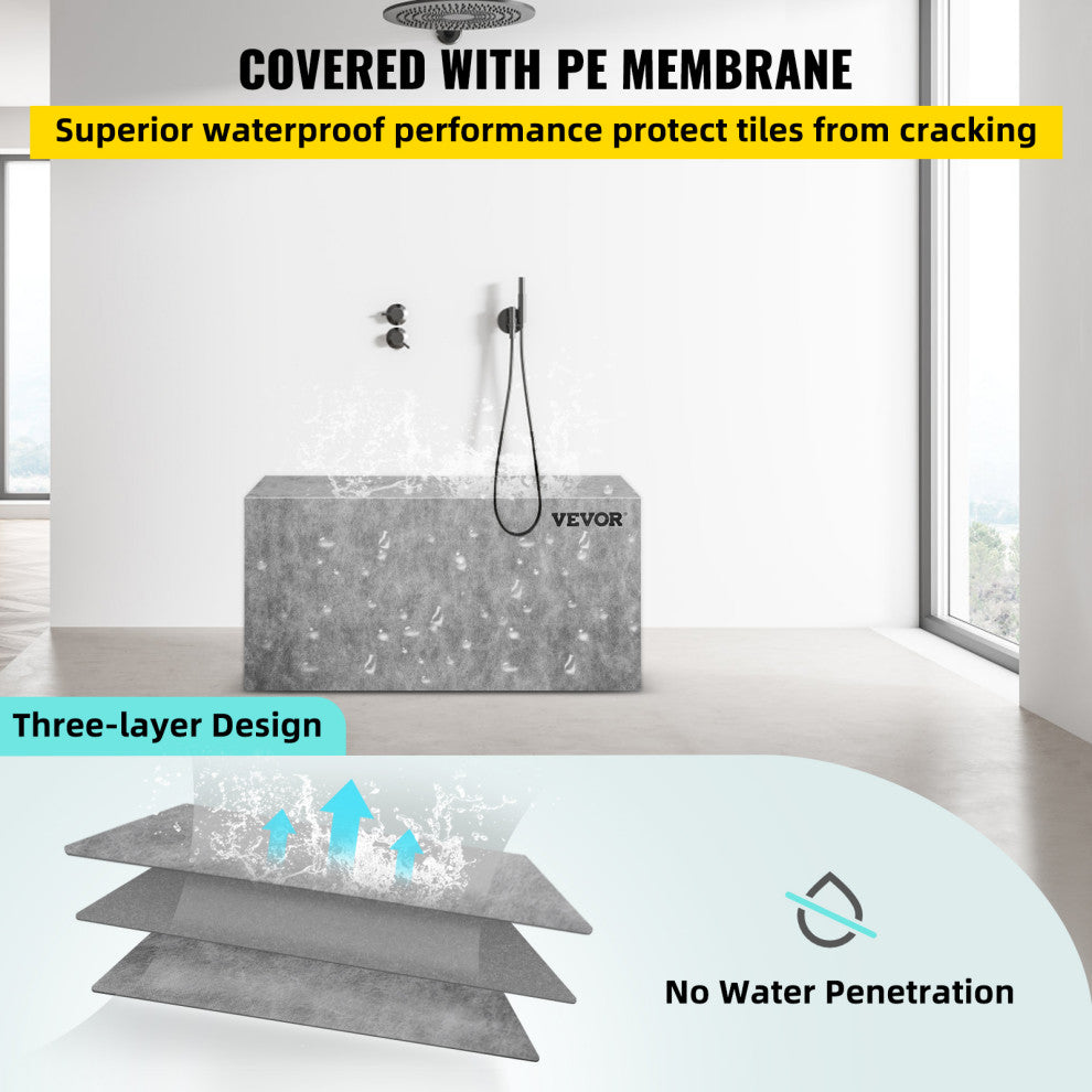 VEVOR Tile Shower Seat, 38.2"x11.4"x20" Corner Shower Bench 440lbs