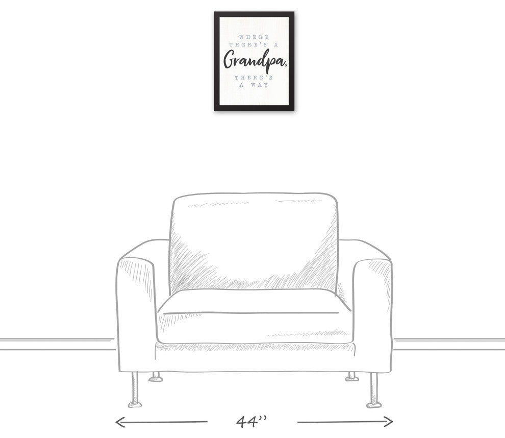 Grandpa Way 11x14 Black Framed Canvas