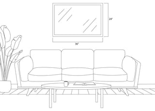 Ellis Framed Wall Mirror, Espresso Textured, 36"x24"