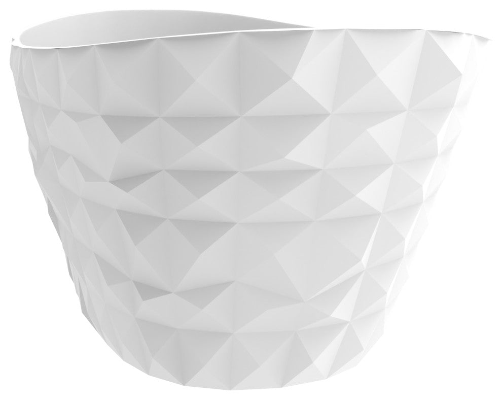 Knightsbrook 64" Freestanding Soaking Solid Surface Stone Resin Bathtub, White