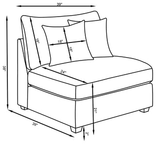 Cambria 5-piece Upholstered Modular Sectional Sofa Grey
