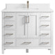 Malibu 42 Single Sink Bath Vanity in White  1.5" White Quartz