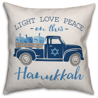 Hanukkah Truck 20"x20" Throw Pillow