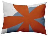 Bold Flower Polyester Indoor Pillow, Perfect Orange, 14"x20"