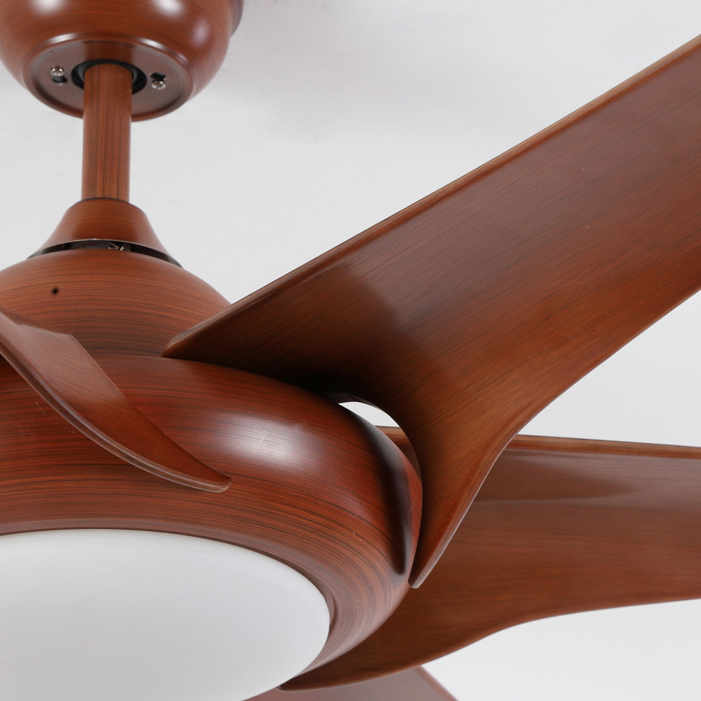 100" ABS Ceiling Fans With Lights And Remote, Walnut