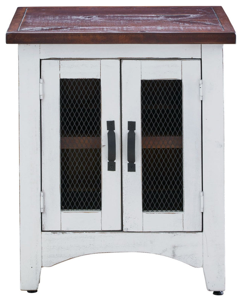 Picket House Nolan End Table, White