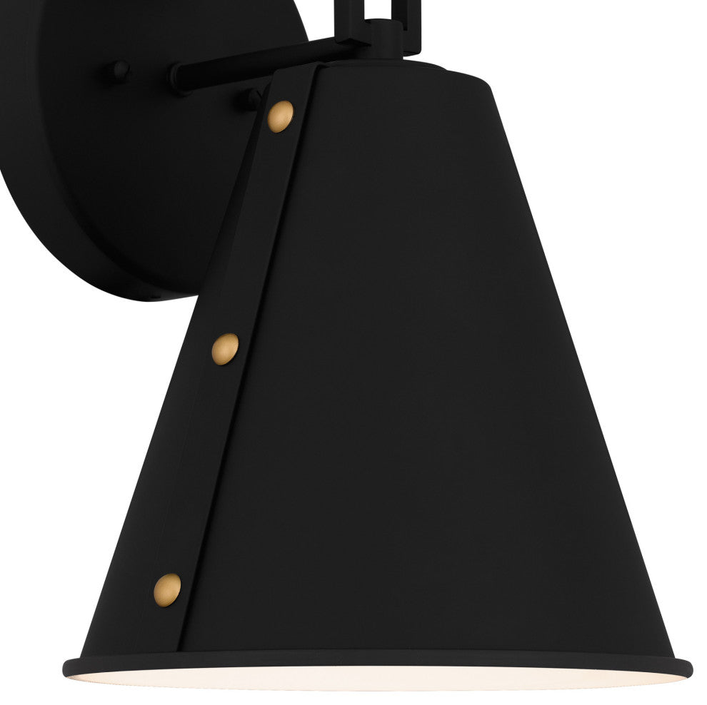 Quoizel HYD8408 Hyde 12" Tall Wall Sconce - Matte Black