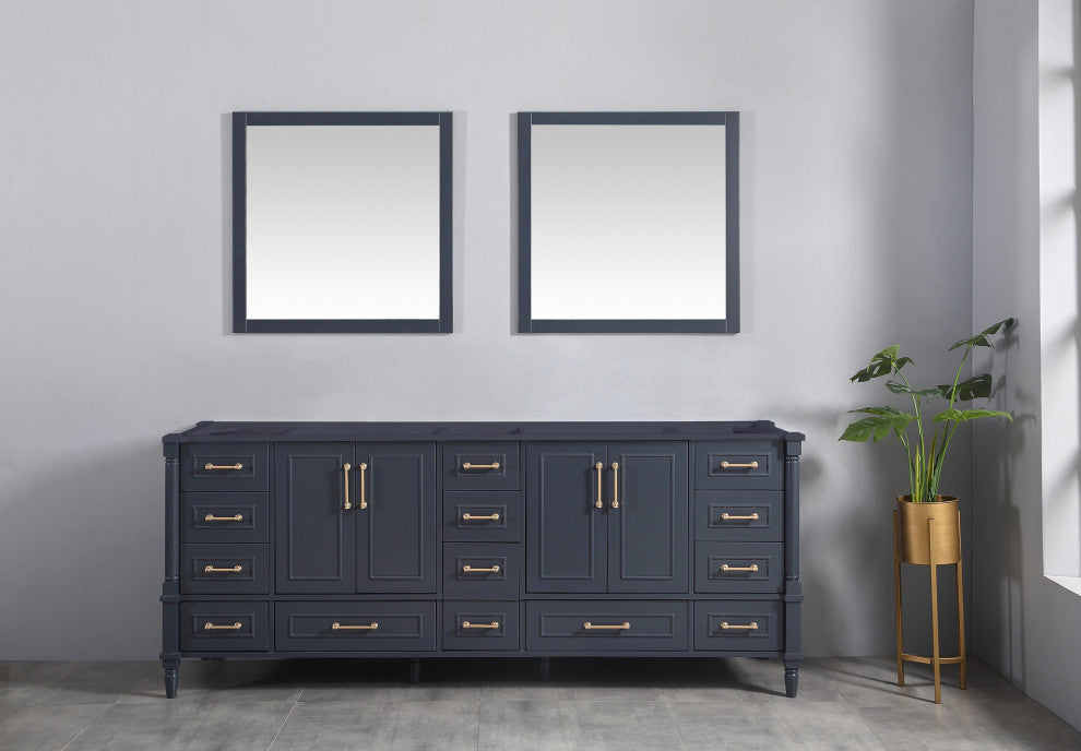 Aberdeen Bathroom Vanity, Hale Navy Blue, 84", Cabinet Only