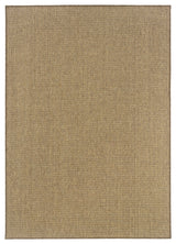 Oriental Weavers Karavia Collection Tan Solid Indoor/Outdoor Rug 5'3"X7'6"