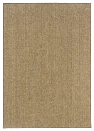 Oriental Weavers Karavia Collection Tan Solid Indoor/Outdoor Rug 5'3"X7'6"