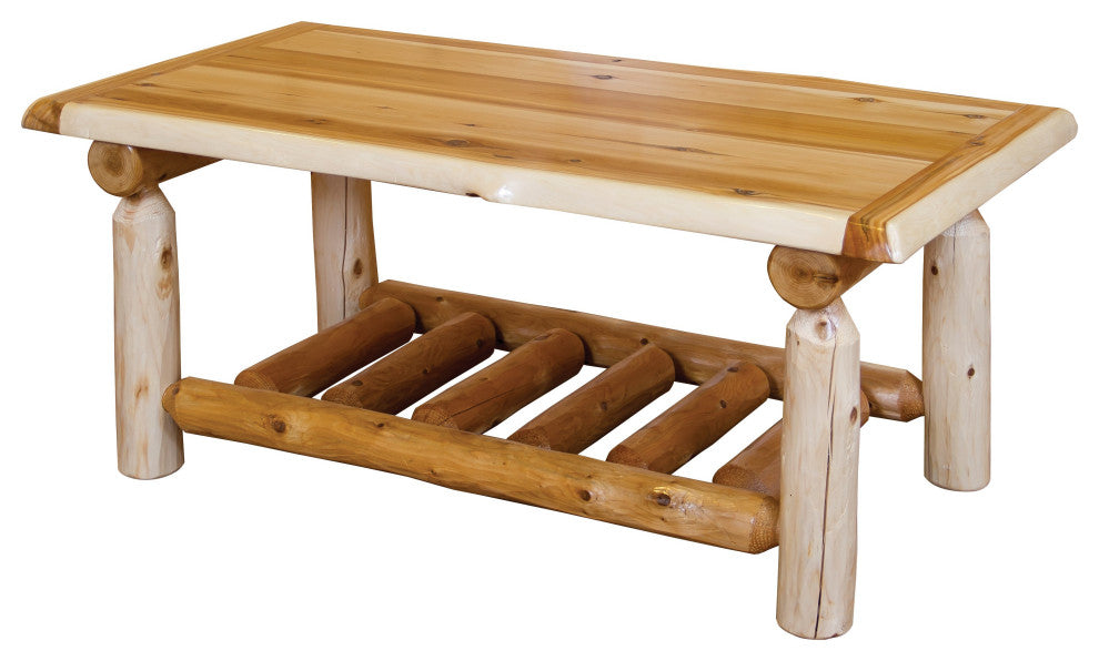 White Cedar Log Coffee Table