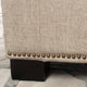 GDF Studio Espana Wheat Fabric Storage Ottoman With Studs