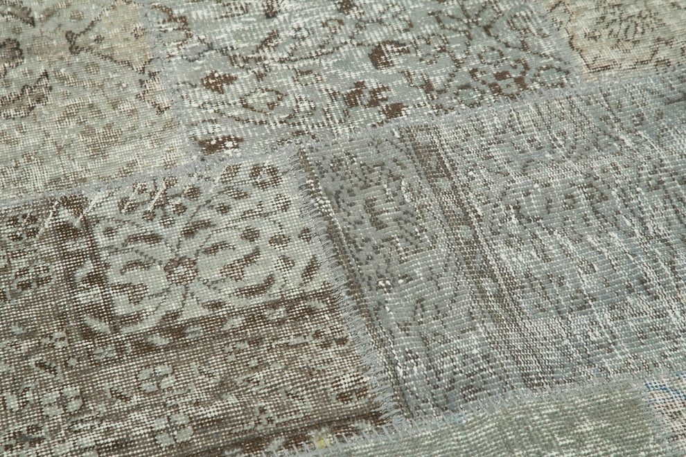 Rug N Carpet - Handwoven Anatolian 5' 11" x 5' 11" Small Round Patchwork Rug