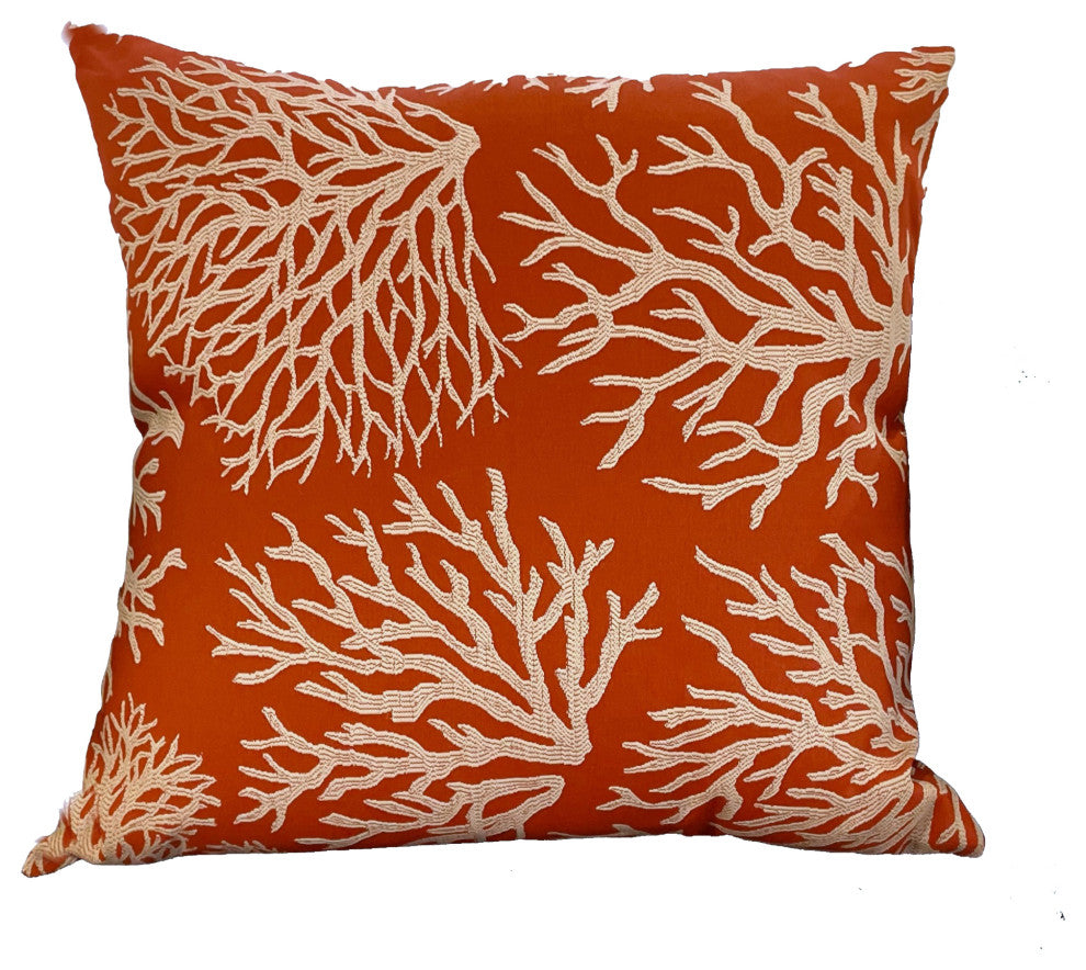 Berry Crest Vineyard Red and Beige Luxury Throw Pillow, 20"x36" King