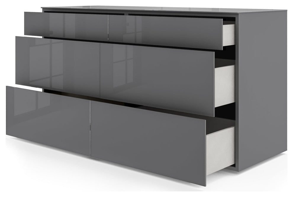 Bedford Dresser, Dark Gull Gray Glass