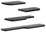 Dale Set of 4 Wall Mounted Shelves, Black