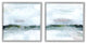 Rainy Day Abstract Field Landscape Busy Grey Green,17 x 17