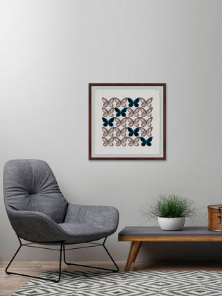 "Butterfly Pattern" Framed Painting Print, 18"x18"