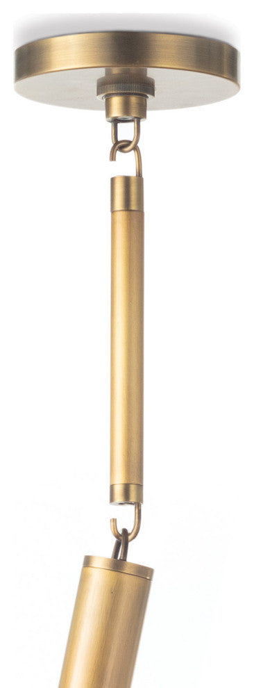 Traveler Chandelier, Natural Brass