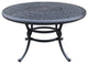 Benzara BM272411 52" Outdoor Round Metal Patio Dining Table, Dark Bronze