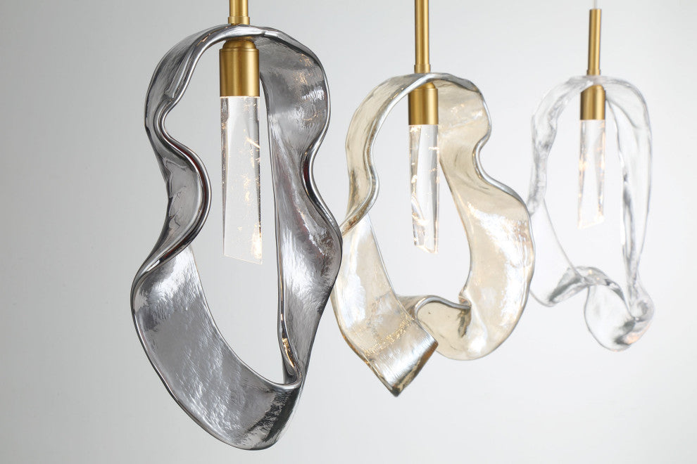 Norah 9L 51" Gold Mix Chandelier