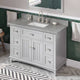 Savino Modern 48" Grey Single Sink Vanity, Steel Grey Cultured Marble Vanity Top
