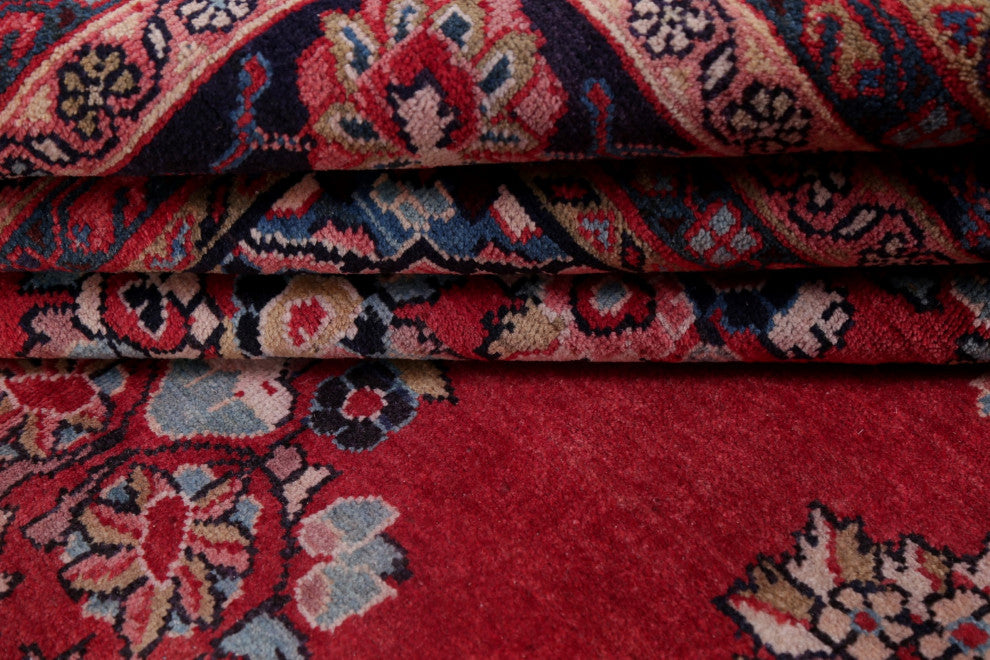Consigned, Oriental Vintage Traditional Handmade Persian Area Rug, Red, 7x10