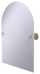 Prestige Skyline Frameless Arch Beveled Edge Tilt Mirror, Satin Brass