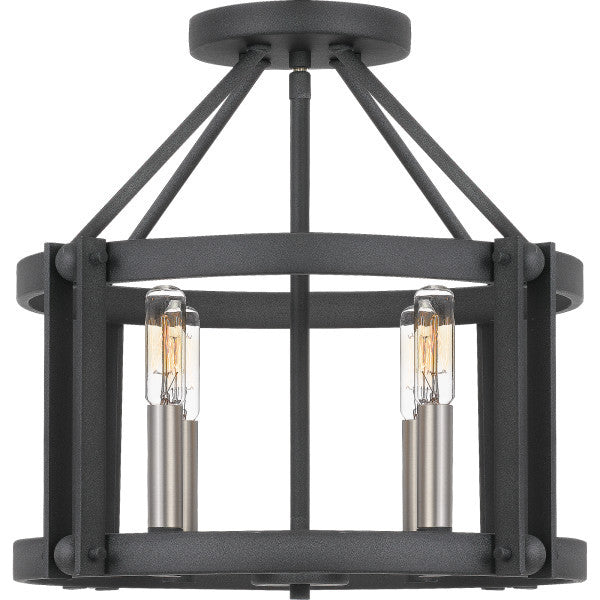Quoizel Victor Four Light Semi-Flush Mount VC1716MB