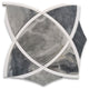 Bardiglio Gray Marble Celtic Waterjet Mosaic Tile Thassos White Ribbon, 1 sheet