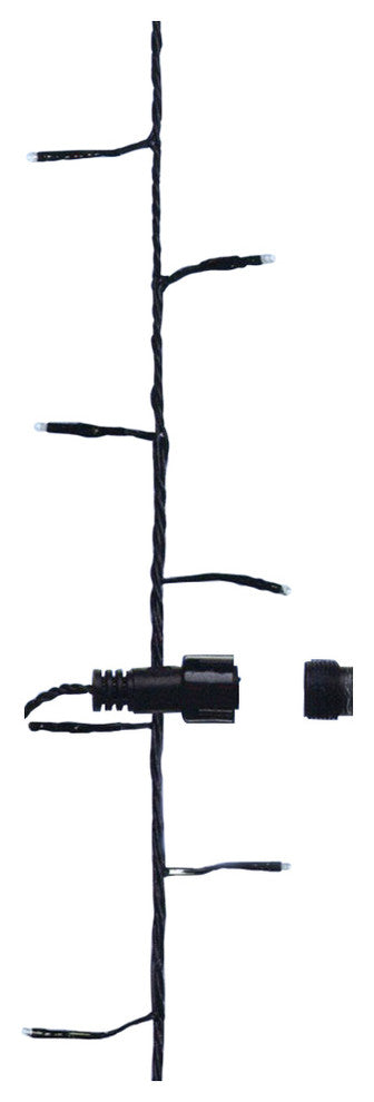 Twinkling LED Christmas Lights, Connect 24V Extension Set, Black Wire, Set of 96