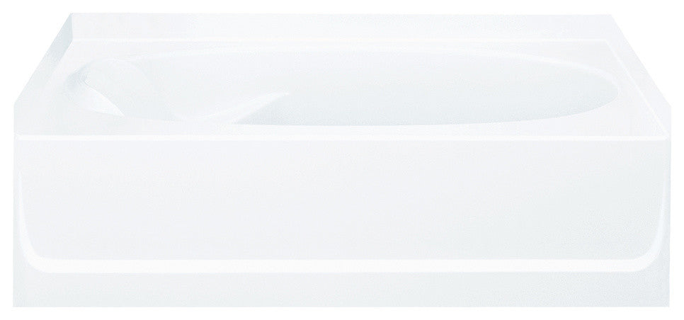 Sterling Ensemble Right-Hand Drain Bathtub Shower Kit 72"x40"x48", White