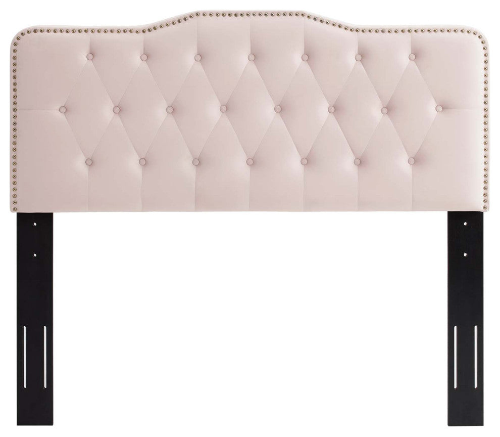 Sophia Tufted Performance Velvet Twin Headboard Pink