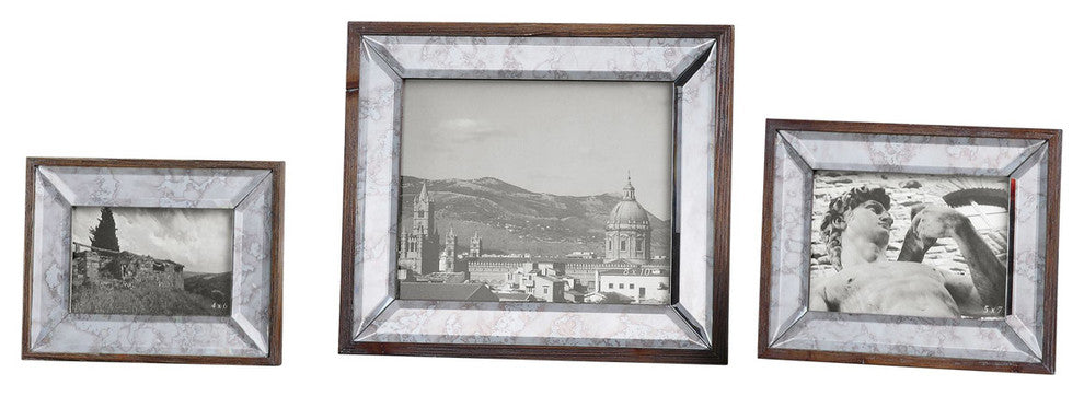 Uttermost 18567 Daria Antique Mirror Photo Frames S/3