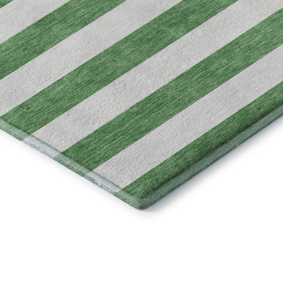 Premium Machine Washable Mayfield AMF528 Green 8' x 10' Rug