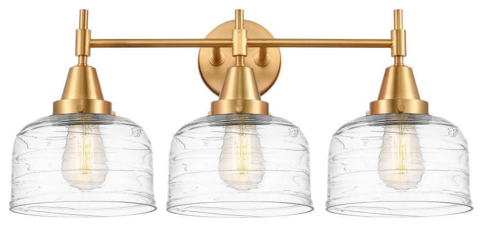 Innovations 447-3W-SG-G713-LED 3-Light Bath Vanity Light, Satin Gold