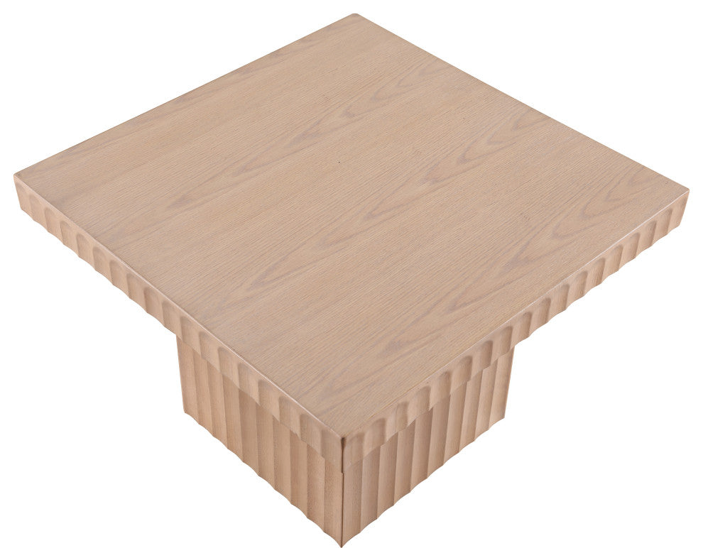 Spencer Oak Veneer Coffee Table, Natural, 15" H, 1 Piece