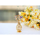 Matashi 24K Gold Plated Flowers Bouquet and Vase, Colorful Crystals Home Decor