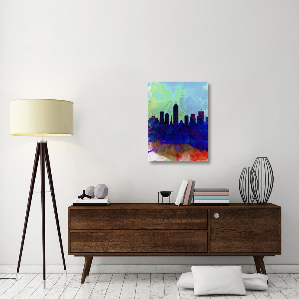 "Indianapolis Watercolor Skyline" Fine Art Print