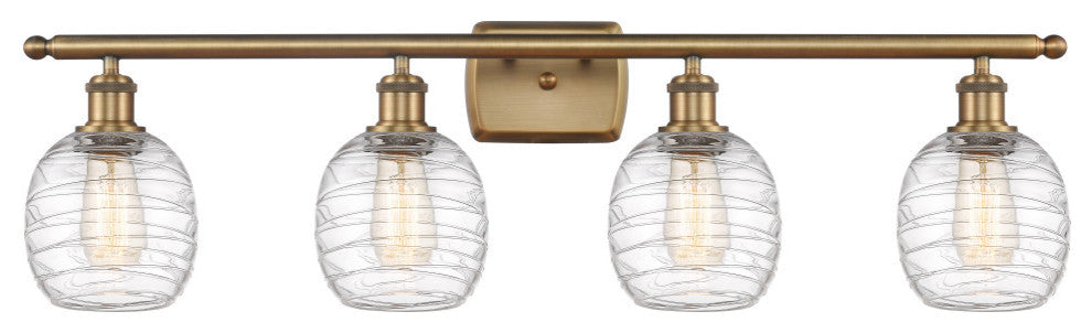 Innovations 516-4W-BB-G1013-LED 4-Light Bath Vanity Light, Brushed Brass