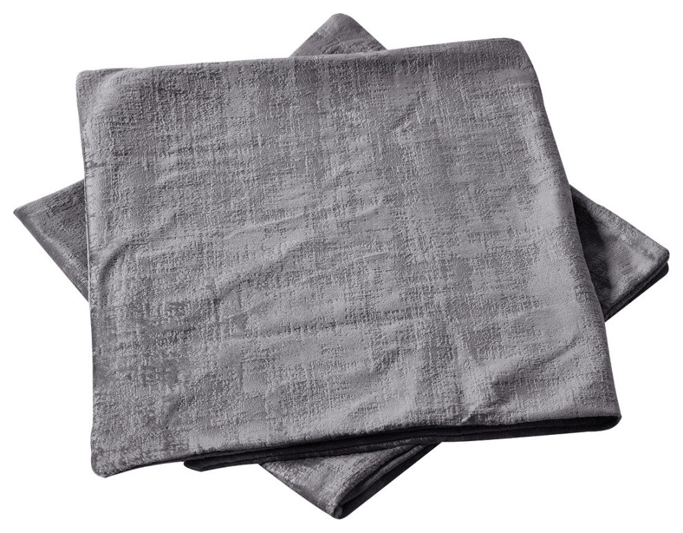 Velvet 2 Piece Lumbar Pillow Cover Set, Steeple Gray, 2 Piece, 14"x26"