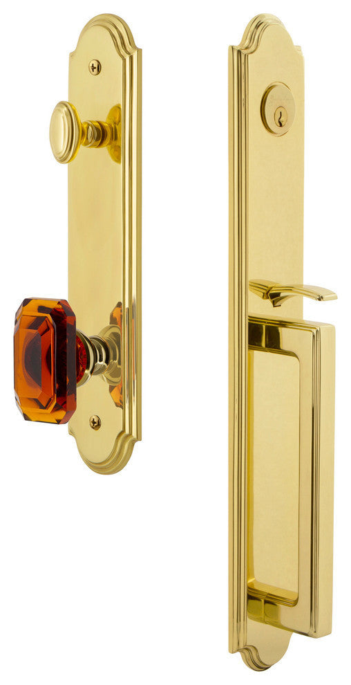 Arc 1-Piece Dummy Handleset, D Grip and Baguette Amber Knob, 848352
