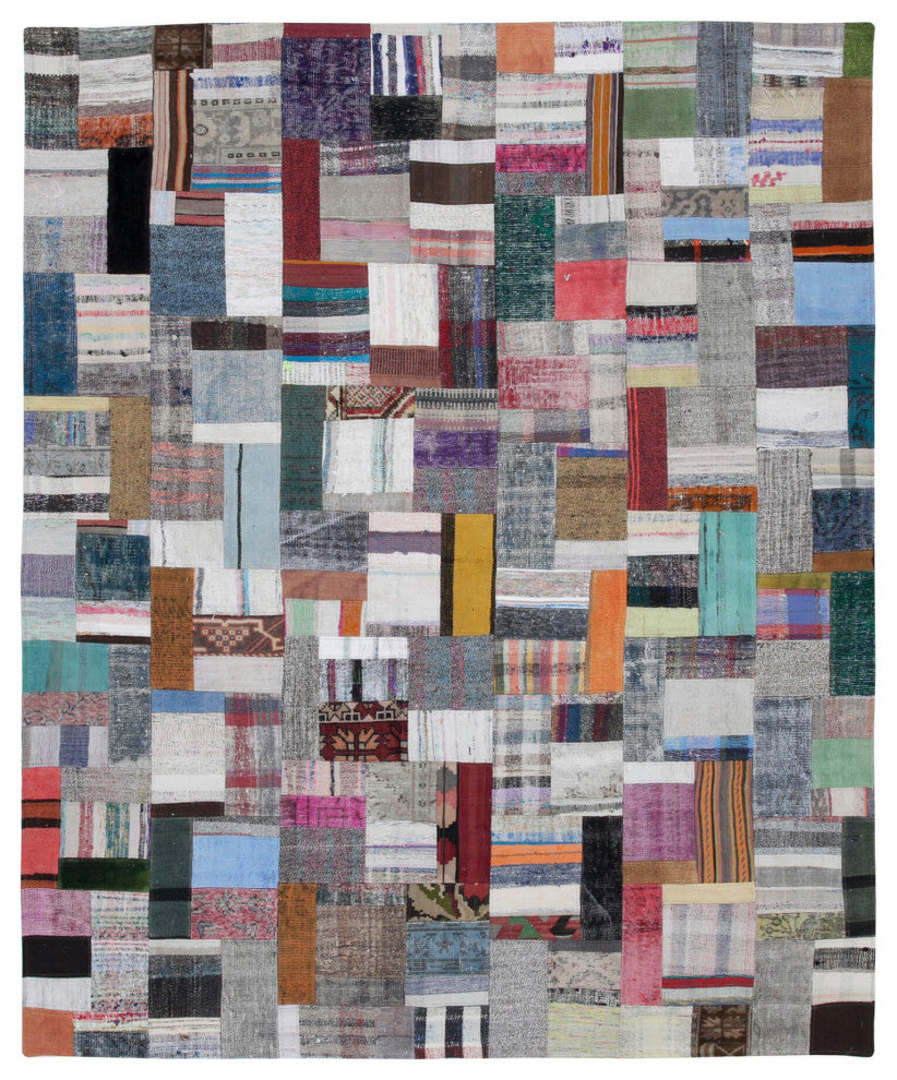 Rug N Carpet - Handmade Turkish 8' 2'' x 10' 0'' Unique Patchwork Kilim Rug